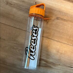Reese's Clear and Orange Water Bottle